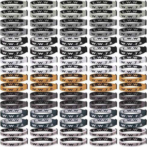 Meajjew 80PCS WWJD Christian Bracelet Pack for Women Men, Christian Gifts Adjustable WWJD Bracelets Bulk - What Would Jesus Do Wristbands in Saudi Arabia