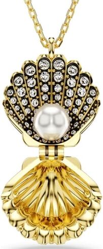 Swarovski Idyllia pendant Crystal pearl, Shell, White, Gold-tone plated in Saudi Arabia