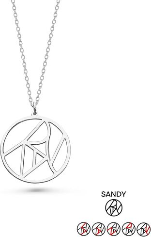 Artizian Hidden Name Logo Necklace Unique Gifts for Women 925 Sterling Silver Handmade Jewelry Custom Personalized Pendants Christmas Anniversary Mothers Day Birthday Gifts For Her Mom Wife Daughter in Saudi Arabia