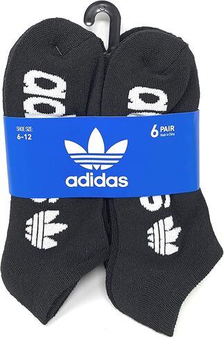 adidas Men's Originals Trefoil 6 Pack No Show Socks, (Shoe Size 6-12) in Saudi Arabia