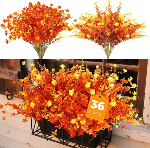 Fake Flowers for Outdoor UV Resistant 24 pcs Pink Spring Artificial Flowers Outdoors, Realistic Faux Silk Flowers Fade Resistant, Fake Plants ＆ Flowers for Garden Porch Planters Window Wedding Decor in Saudi Arabia