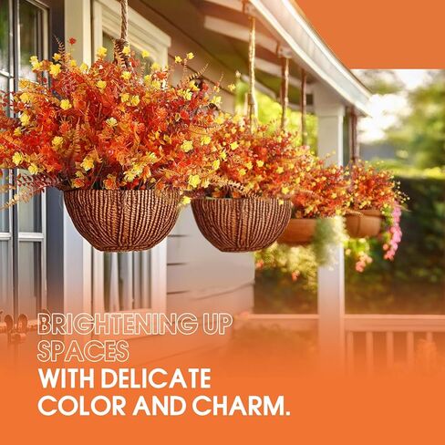 Fake Flowers for Outdoor UV Resistant 24 pcs Pink Spring Artificial Flowers Outdoors, Realistic Faux Silk Flowers Fade Resistant, Fake Plants ＆ Flowers for Garden Porch Planters Window Wedding Decor in Saudi Arabia