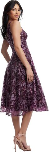 Dress the Population Womens Elisa Fit and Flare Midi Dress in Saudi Arabia