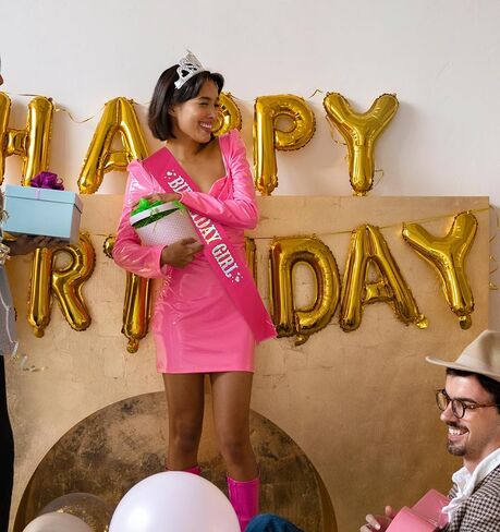 Birthday Sash for Girls, 63-Inch Hot Pink Birthday Sash with Rainbow Foil Suitable for Girls Women Teenagers to Celebrate Birthdays with Style and Sparkle in Saudi Arabia