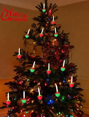 Hobbynors Vintage Christmas Bubble Lights - 15.5ft Strand with 15 Nostalgic Bubbling Candles, Warm White Glow & Green Wire - Classic Retro Christmas Tree Lights for a Cherished Holiday Display in Saudi Arabia