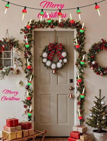 Hobbynors Vintage Christmas Bubble Lights - 15.5ft Strand with 15 Nostalgic Bubbling Candles, Warm White Glow & Green Wire - Classic Retro Christmas Tree Lights for a Cherished Holiday Display in Saudi Arabia
