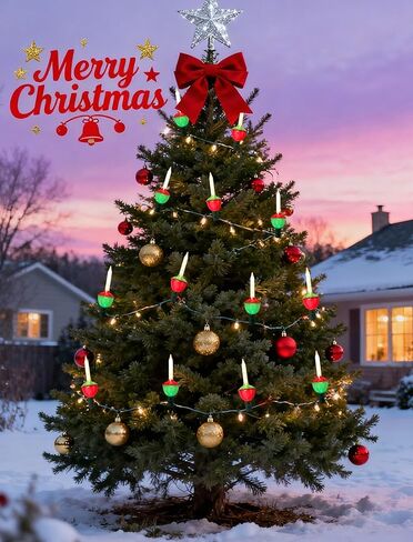 Hobbynors Vintage Christmas Bubble Lights - 15.5ft Strand with 15 Nostalgic Bubbling Candles, Warm White Glow & Green Wire - Classic Retro Christmas Tree Lights for a Cherished Holiday Display in Saudi Arabia