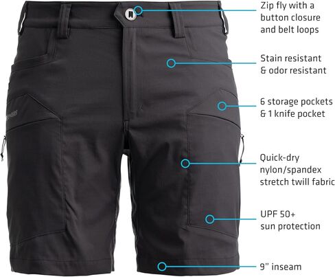 Whitewater Fishing Prevail Shorts – Moisture-Wicking, Quick-Dry Stretch Shorts, UPF 50+ Sun Protection, 9" Inseam in Saudi Arabia