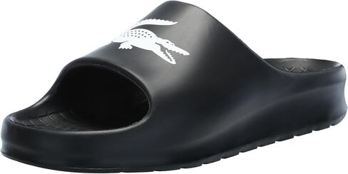 Lacoste Men's Serve Slide 0.0, Green & White Croc, 12 in Saudi Arabia