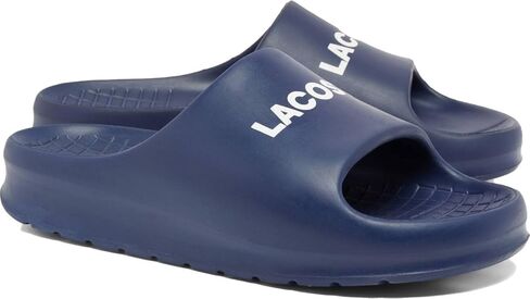 Lacoste Men's Serve Slide 0.0, Green & White Croc, 12 in Saudi Arabia