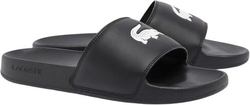 Lacoste Men's Serve Slide 0.0, Green & White Croc, 12 in Saudi Arabia
