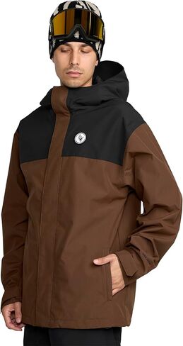 سترة Volcom الرجالية Buckthreeighty Snowboard - طبقة خارجية مقاومة للماء 10 كيلو، Zip Tech® in Saudi Arabia