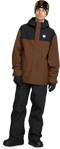 سترة Volcom الرجالية Buckthreeighty Snowboard - طبقة خارجية مقاومة للماء 10 كيلو، Zip Tech® in Saudi Arabia