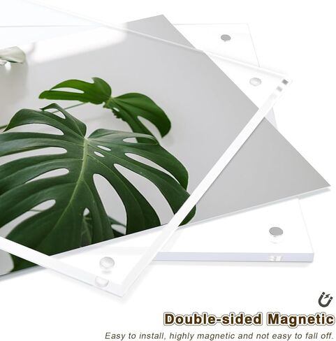 إطار أكريليك Egofine مقاس 5 × 7 حزمة واحدة، إطارات صور شفافة مع حامل، إطارات صور أكريليك مغناطيسية لعرض سطح الطاولة أفقيًا أو رأسيًا in Kuwait