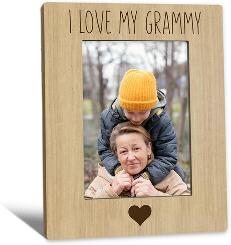 Beliran Grammy Gifts Picture Frame 5x7, Grammie Photo Frame, Mothers Day Christmas Birthday Gifts for Grammie Grandma, I Love My Grammy Brown Wooden Picture Photo Frames for Desk Home Room Decor in Saudi Arabia