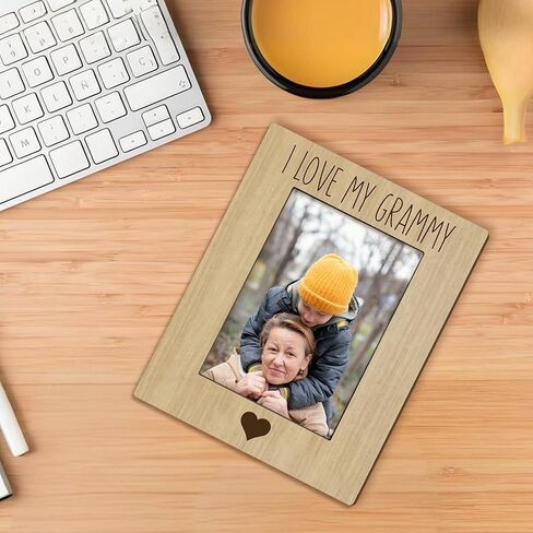 Beliran Grammy Gifts Picture Frame 5x7, Grammie Photo Frame, Mothers Day Christmas Birthday Gifts for Grammie Grandma, I Love My Grammy Brown Wooden Picture Photo Frames for Desk Home Room Decor in Saudi Arabia