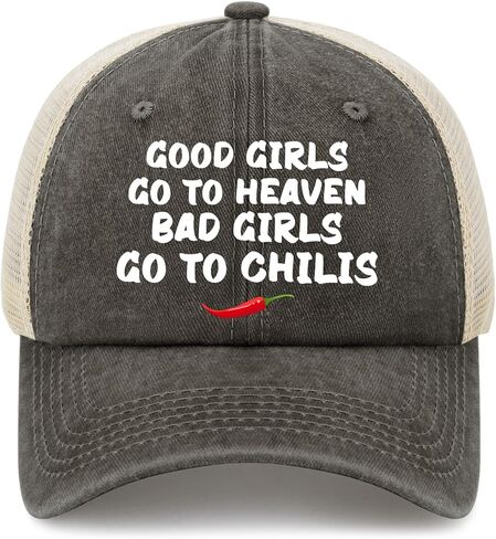 Good Girls Go to Heaven Bad Girls Go to Chilis Hats قبعة خارجية للجدة in Kuwait