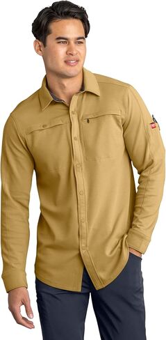 Red Kap Mens Snap Front Jersey Long Sleeve Work Shirt in Saudi Arabia