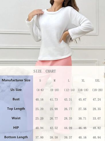 Women 2-Piece Warm Lounge Set Long Sleeve Top and Pants Relaxed Daily Wear Cozy Home Outfit Soft Touch Indoor Clothing in Saudi Arabia