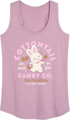 رسالة فورية - Cottontail Candy Company - قميص بدون أكمام للسيدات بظهر ريسر in Kuwait