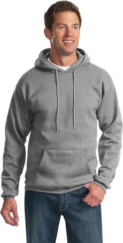 Port Company Tall Ultimate Pullover Hooded Sweatshirt Pc90Ht Athletic Heather in Saudi Arabia