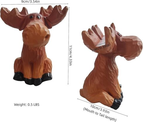 Alaiaiden Moose Eyeglass Holder Stand, Cute Phone Stand for Desk, Key Holder, Resin Sculptures for Entryway Home Office,Moose Decor Family Figurine, Nightstand in Saudi Arabia
