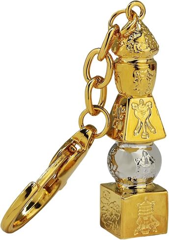 2025 Feng Shui 5 Element Pagoda with 8 Auspicious Objects Keychain Babao Tower Keychain w5659 in Saudi Arabia