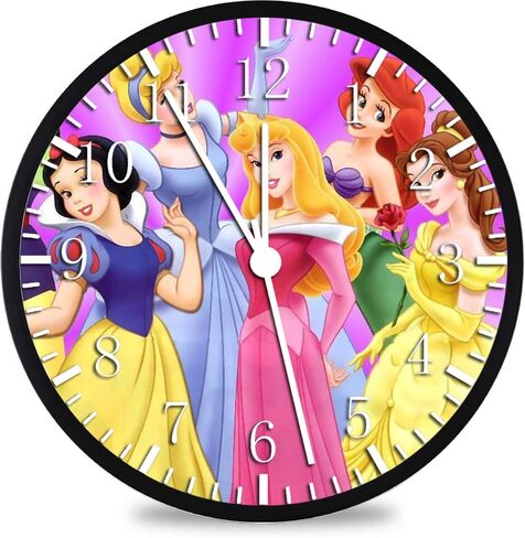Frameless Girls Room Decor Wall Clock 12" Large Clear Glass Face Silent Non-Ticking Nice for Gift or Décor W107 in Saudi Arabia