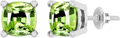 مجموعة Dazzlingrock 6.5 ملم أقراط سوليتير نسائية مرصعة بأحجار كريمة من الخلف، متوفرة بالذهب الصلب 10K/14K/18K in Saudi Arabia