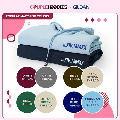 Custom To The Moon And Back Embroidered Hoodies – Matching Couple Hoodie Gift For Valentine or Anniversary in Saudi Arabia