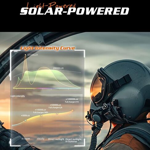 AREXTN Solar Powered Military Watch for Men, Rotating Bezel, Waterproof 164FT, Luminous, Silicone Strap in Saudi Arabia