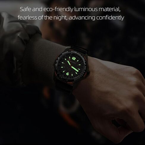 AREXTN Solar Powered Military Watch for Men, Rotating Bezel, Waterproof 164FT, Luminous, Silicone Strap in Saudi Arabia