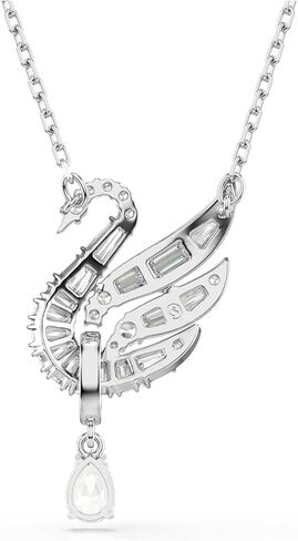 Swarovski Swan pendant, Swan, White, Rhodium finish in Saudi Arabia