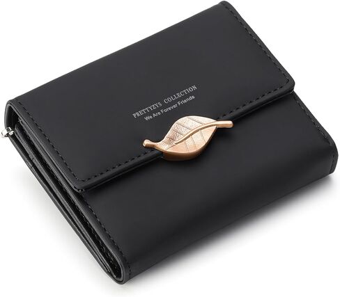 LEEXTON Small Wallet for Women RFID Blocking Leather Compact Bifold Wallets with Zipper Coin Pocket and ID Window in Kuwait