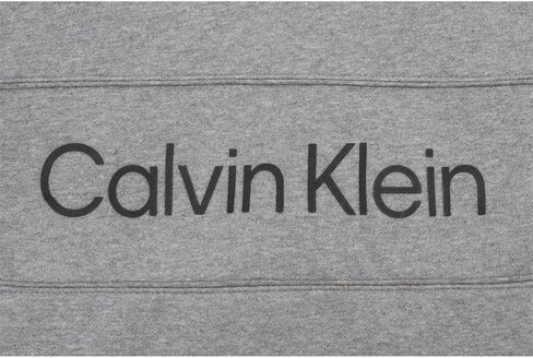 Calvin Klein Men's Long Sleeve Iconic Logo Piping Pullover Hoodie, Medium Grey Heather,L - US in Saudi Arabia