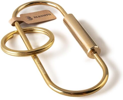 BLKSMTH Brass Paperclip Keychain, Decorative Key Ring Holder, 3.35 inch Golden in Saudi Arabia