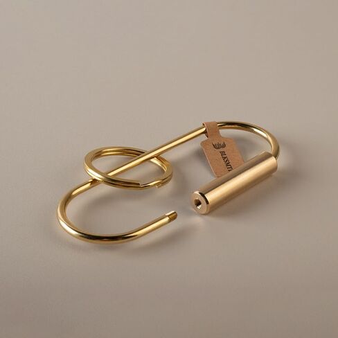 BLKSMTH Brass Paperclip Keychain, Decorative Key Ring Holder, 3.35 inch Golden in Saudi Arabia