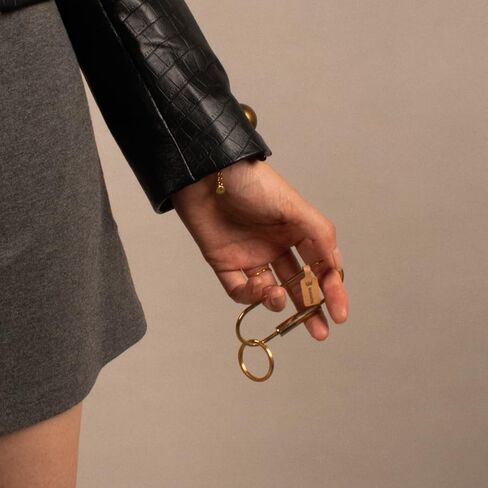 BLKSMTH Brass Paperclip Keychain, Decorative Key Ring Holder, 3.35 inch Golden in Saudi Arabia