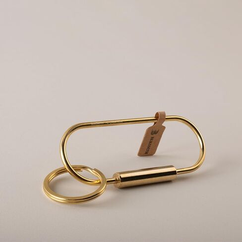 BLKSMTH Brass Paperclip Keychain, Decorative Key Ring Holder, 3.35 inch Golden in Saudi Arabia