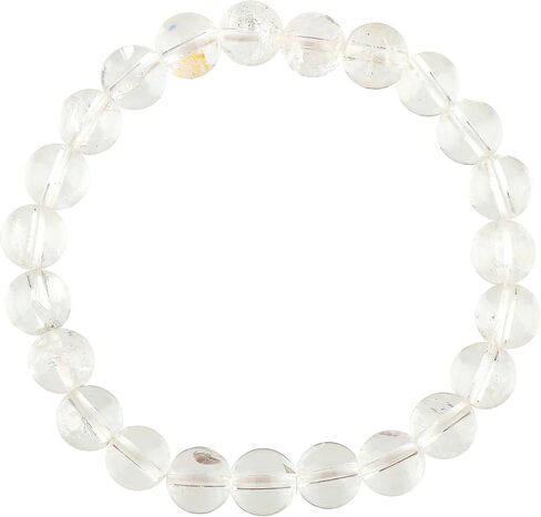 Gemstone Beads Stretch Bracelet – 7 to 7.5 Inch Elastic Round Beads Bracelet for Women & Men, Natural Crystal Healing Jewelry, Handmade Unisex Energy Gift in Saudi Arabia