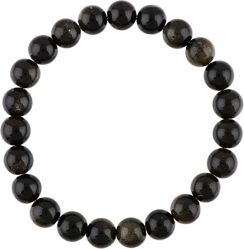 Gemstone Beads Stretch Bracelet – 7 to 7.5 Inch Elastic Round Beads Bracelet for Women & Men, Natural Crystal Healing Jewelry, Handmade Unisex Energy Gift in Saudi Arabia