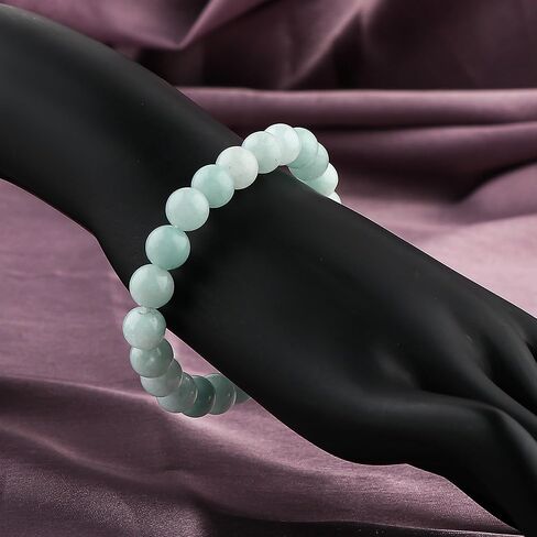 Gemstone Beads Stretch Bracelet – 7 to 7.5 Inch Elastic Round Beads Bracelet for Women & Men, Natural Crystal Healing Jewelry, Handmade Unisex Energy Gift in Saudi Arabia