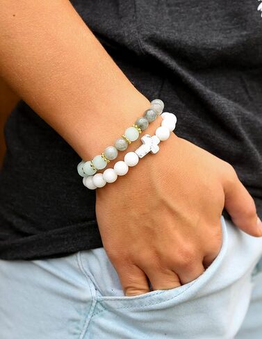 Elevated Faith Classic White Cross Bracelet in Saudi Arabia