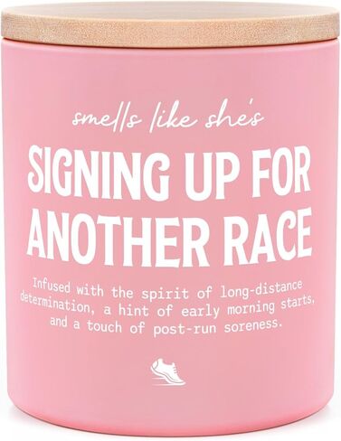 IDELTIME Gifts for Runners Women, Funny Marathon Essentials Candle 10Oz, Christmas, Cross Country, Half Marathon, Track and Field Gifts, Running Accessories for Women Friends, Soy Wax Scented Candle in Kuwait
