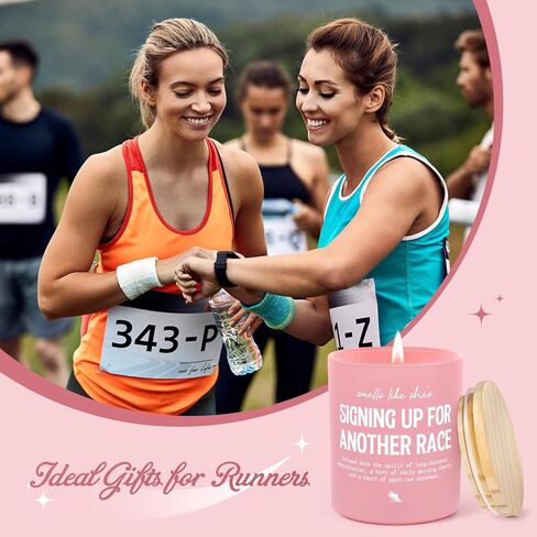 IDELTIME Gifts for Runners Women, Funny Marathon Essentials Candle 10Oz, Christmas, Cross Country, Half Marathon, Track and Field Gifts, Running Accessories for Women Friends, Soy Wax Scented Candle in Kuwait