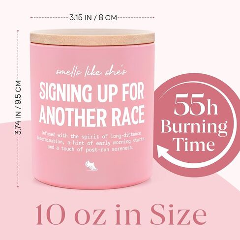 IDELTIME Gifts for Runners Women, Funny Marathon Essentials Candle 10Oz, Christmas, Cross Country, Half Marathon, Track and Field Gifts, Running Accessories for Women Friends, Soy Wax Scented Candle in Kuwait