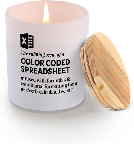 The Calming Scent of A Color-Coded Spreadsheet Candle Accountant Gifts Accounting Data Analyst CPA Scented Candles Home Office Jar Candles Lavender Scent Soy Wax Candle 9.5 oz in Saudi Arabia
