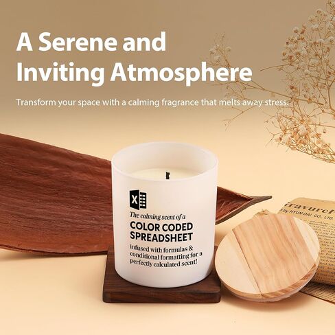 The Calming Scent of A Color-Coded Spreadsheet Candle Accountant Gifts Accounting Data Analyst CPA Scented Candles Home Office Jar Candles Lavender Scent Soy Wax Candle 9.5 oz in Saudi Arabia