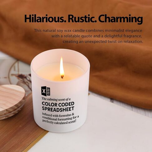 The Calming Scent of A Color-Coded Spreadsheet Candle Accountant Gifts Accounting Data Analyst CPA Scented Candles Home Office Jar Candles Lavender Scent Soy Wax Candle 9.5 oz in Saudi Arabia