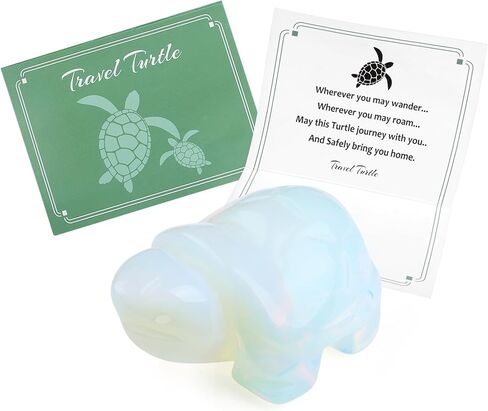 QINJIEJIE Travel Turtle Gifts for Women Best Travel Gifts for Travelers Men Green Aventurine Turtle Figurines Healing Crystals Sea Turtles Lovers Office Desk Decor Good Luck Gift for Women in Saudi Arabia
